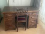 Antiek houten bureau met stoel, Ophalen