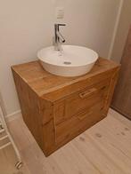 Houten wastafel, Huis en Inrichting, Badkamer | Badkamermeubels, Ophalen, Gebruikt, 50 tot 100 cm, Minder dan 100 cm
