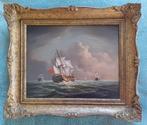 Oude zeilschepen, olieverf, Bernard Page., Ophalen