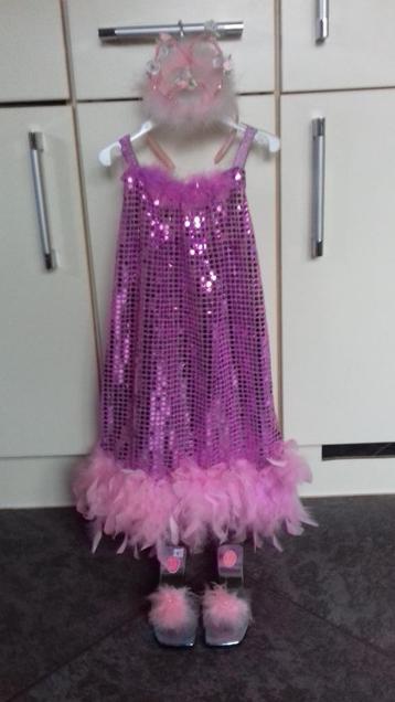 verkleedkledij glitterjurkje maat 116 disponible aux enchères