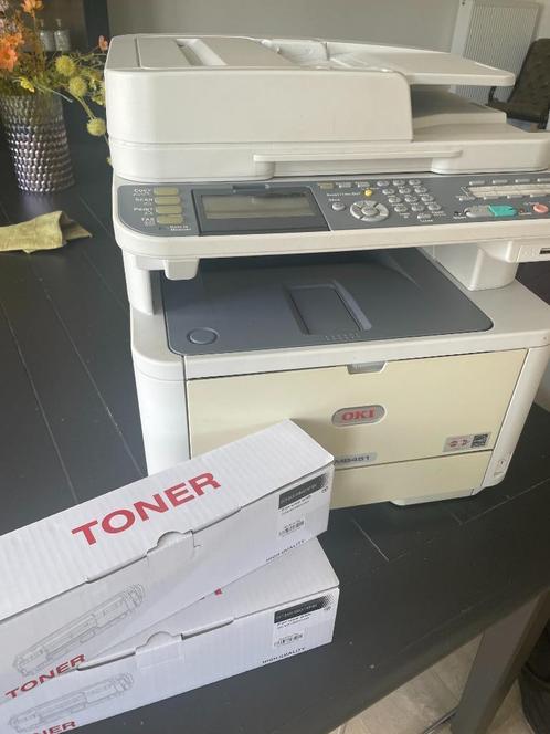 OKI MB451 Laser printer + toners, Informatique & Logiciels, Imprimantes, Utilisé, Imprimante, Imprimante laser, Fax, Copier, Scannez