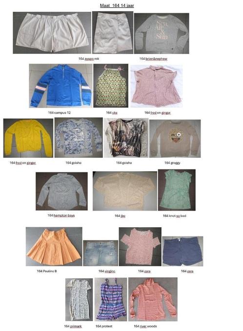 meisjes kinderkledij maat 164/ 14 jaar, Kinderen en Baby's, Kinderkleding | Kinder-kledingpakketten, Zo goed als nieuw, Maat 164