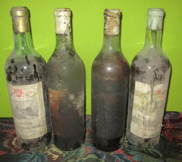 4 vieux vins, Enlèvement ou Envoi, Comme neuf, Pleine