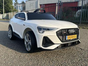 Audi E-tron 12v wit - Afstandsbediening - 4x4 - Leder - Rubb beschikbaar voor biedingen