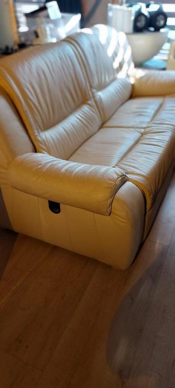 Zithoek echt leder 2 persoons relax - Nieuwstaat disponible aux enchères