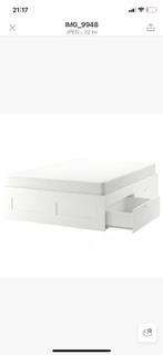 Lit Brimnes 140x200, Ophalen, Wit, Tweepersoons, 140 cm