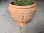 Pot ou vase en terre cuite avec mousse - motif anges, Antiquités & Art, Enlèvement ou Envoi