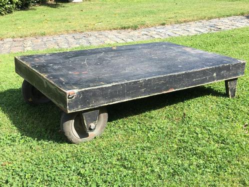 antieke industriële transportkar uit oude fabriek, Antiek en Kunst, Antiek | Overige Antiek, Ophalen