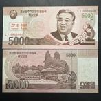 North Korea - 5.000 Won 2008 -SPECIMEN - P 66S - UNC - K32, Postzegels en Munten, Bankbiljetten | Azië, Ophalen of Verzenden, Zuidoost-Azië