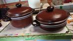 Set vintage kookpotten in emaille, Ophalen of Verzenden
