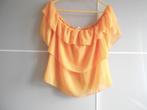 blouse top orange épaules dénudées, Kleding | Dames, Topjes, Ophalen of Verzenden, Zo goed als nieuw, Oranje, Zonder mouw