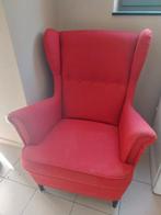 Strandmon rode zetel Ikea, Huis en Inrichting, Fauteuils, Ophalen, Gebruikt