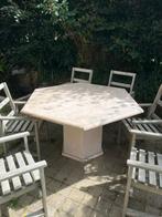 Table Travertin, Tuin en Terras, Tuintafels, Ophalen, Gebruikt, Rond, Overige materialen