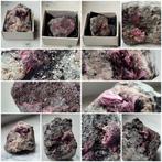 Fleur de skutterudite Erythren 3 pièces | Bou Azzer Maroc, Enlèvement ou Envoi, Minéral