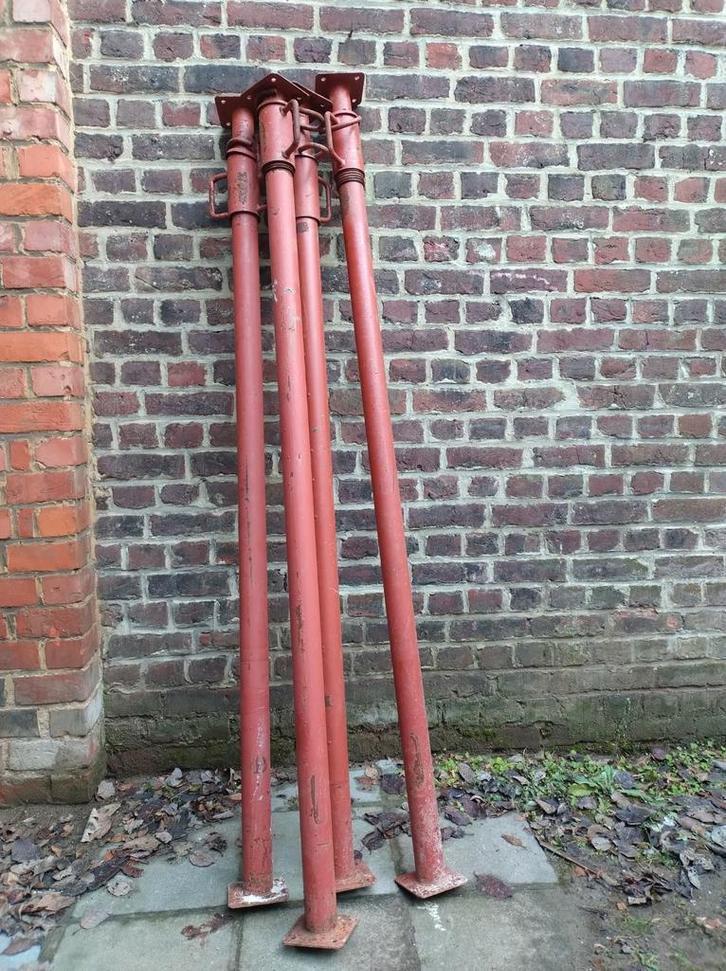 4 stippen, schoren, stantsoenen, stutten (160 - 290cm), Doe-het-zelf en Bouw, Steigers, Gebruikt, Overige typen, Ophalen