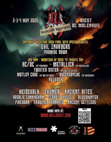 Hell open air Diest - Metalfestival 3 dagen - 2x combi beschikbaar voor biedingen