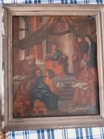huile sur toile 18ème siècle Christ au Temple, Enlèvement ou Envoi