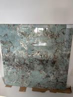 Marmerlook tegel 120x120 cm – blauw-groen met schakeringen, Doe-het-zelf en Bouw, Tegels, Ophalen, 60 cm of meer, Nieuw, Minder dan 5 m²