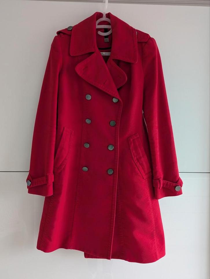 Trenchcoat Rood Mango Suit (S), Vêtements | Femmes, Vestes | Hiver, Porté, Taille 36 (S), Rouge, Enlèvement ou Envoi