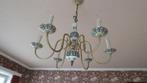 vintage luster blauw, Huis en Inrichting, Lampen | Kroonluchters, Ophalen, Gebruikt