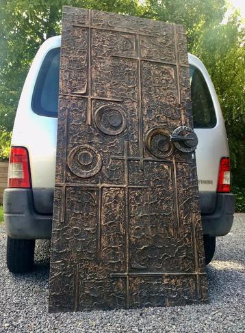Brutalist Metal Door 1970s Vintage, Enlèvement ou Envoi, Utilisé