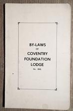 By-Laws of Coventry Foundation Lodge No. 4543 - Dated 1923, Gelezen, Achtergrond en Informatie, Editorial, Ophalen of Verzenden