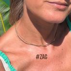 ZAG halsketting goud/khaki, Handtassen en Accessoires, Ophalen of Verzenden, Nieuw, Goud, Overige materialen