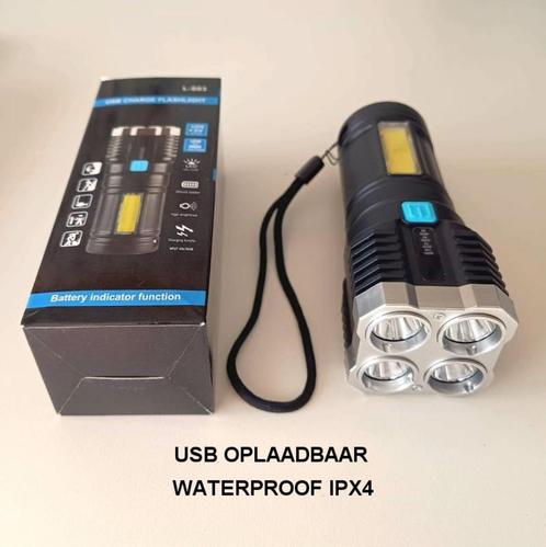 Nieuwe zeer sterke oplaadbare LED Zaklamp T5, Caravans en Kamperen, Zaklampen, Nieuw, Accu, Ophalen of Verzenden