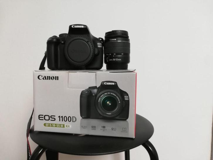 Canon EOS 1100D + 18-55mm III – Ét. neuf – Kit complet boîte, Audio, Tv en Foto, Fotocamera's Digitaal, Zo goed als nieuw, Spiegelreflex
