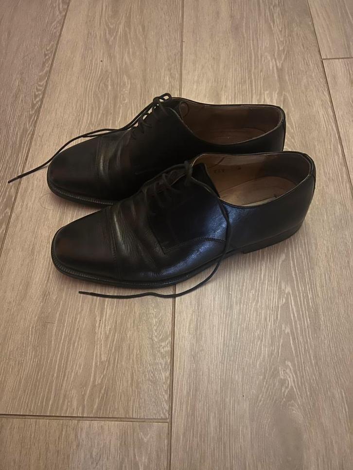 Luxe Ermenegildo Zegna herenschoenen – Zwart leder – Maat 41, Kleding | Heren, Schoenen, Zo goed als nieuw, Zwart, Ophalen