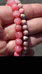 Deux bracelets avec perles de rhodochrosite naturelle, Enlèvement ou Envoi, Neuf