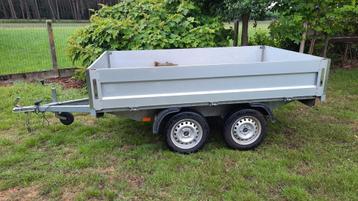 Plateau aanhangwagen dubbelasser beschikbaar voor biedingen