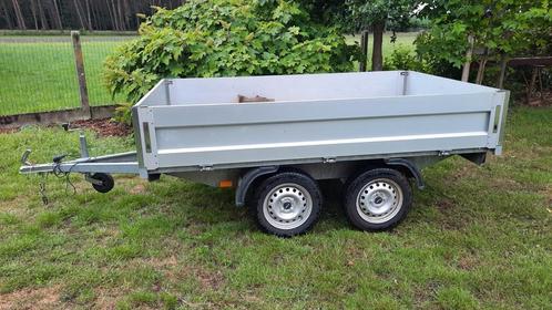 Plateau aanhangwagen dubbelasser, Auto diversen, Aanhangers en Bagagewagens, Zo goed als nieuw, Ophalen