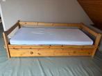 Houten éénpersoonsbed met matras en lade, Huis en Inrichting, Slaapkamer | Bedden, Ophalen, Gebruikt, 90 cm, Eenpersoons