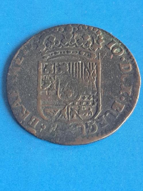 1710 Spaanse Nederlanden Namur 1 liard, Postzegels en Munten, Munten | Nederland, Losse munt, Overige waardes, Vóór koninkrijk
