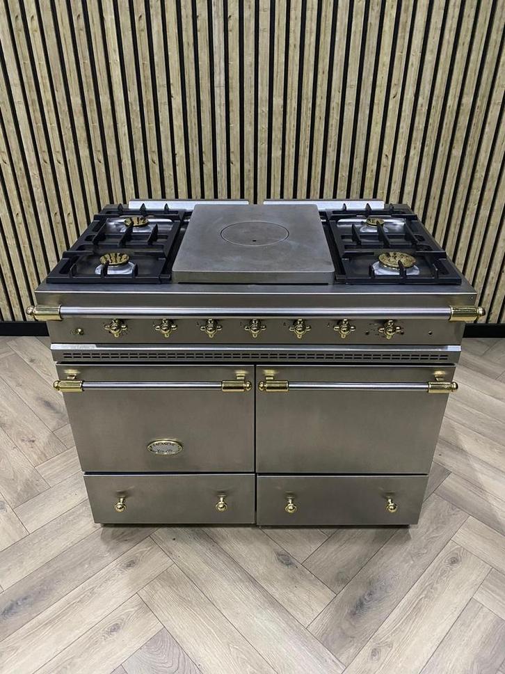 Luxe Lacanche Fornuis Inox 100cm Gas 5 Pits, Elektronische apparatuur, Fornuizen, Zo goed als nieuw, Vrijstaand, Gas, 5 kookzones of meer