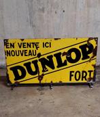 Antiek emaille reclamebord van Dunlop., Ophalen of Verzenden, Gebruikt, Reclamebord