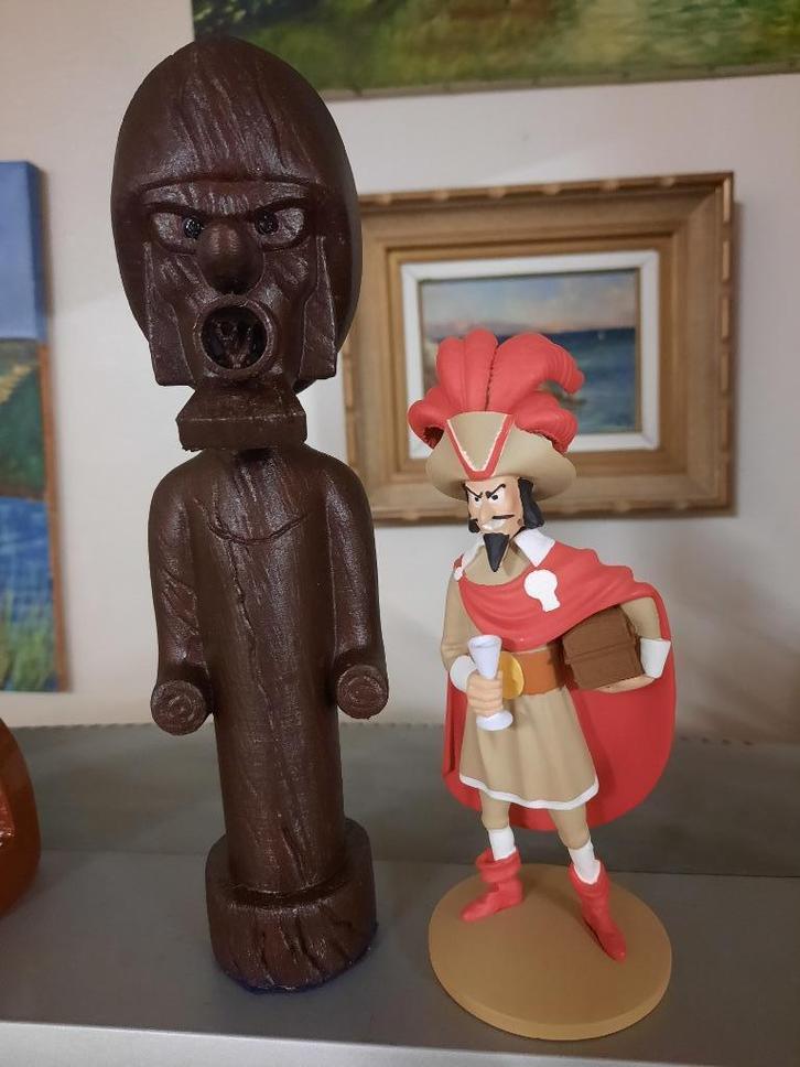 Fétiche du chevalier de Haddoque 36cm. peint à la main, Collections, Statues & Figurines, Neuf, Autres types, Enlèvement ou Envoi