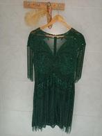 Kleed Great Gatsby ( jaren 20) - groen - pailletten XL, Kleding | Dames, Ophalen, Maat 46/48 (XL) of groter, Zo goed als nieuw