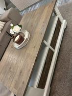 Rieten salontafel met mandjes, Huis en Inrichting, Tafels | Salontafels, Ophalen, Zo goed als nieuw