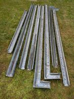 APOK Dakgoot zink en bijhorende galva bevestigingshaken, Doe-het-zelf en Bouw, Ophalen, 4 tot 6 meter, Zo goed als nieuw, Zink