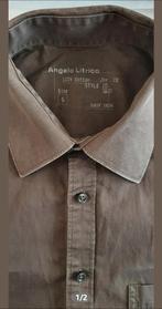 Bruin herenoverhemd maat S, Kleding | Heren, Overhemden, Ophalen, Zo goed als nieuw