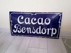 Plaque émaillée Cacao Bensdorp - Imperial Enamel 1900, Utilisé, Enlèvement ou Envoi, Panneau publicitaire
