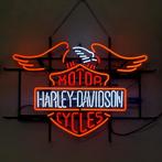 Harley Davidson glas neon lamp / lichtreclame, Ophalen of Verzenden, Nieuw, Lichtbak of (neon) lamp