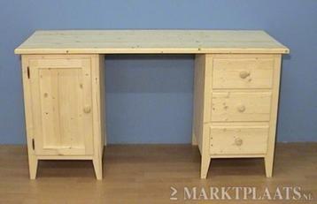 houten BUREAU 60x145 t/m 60x235 cm, zelf te kleuren beschikbaar voor biedingen