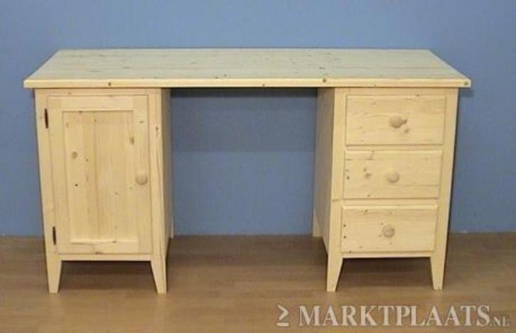 houten BUREAU 60x145 t/m 60x235 cm, zelf te kleuren, Huis en Inrichting, Bureaus, Nieuw, Bureau, Ophalen of Verzenden