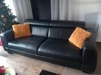Lederen zetels 2+3zit zwart., Huis en Inrichting, Ophalen, Zo goed als nieuw