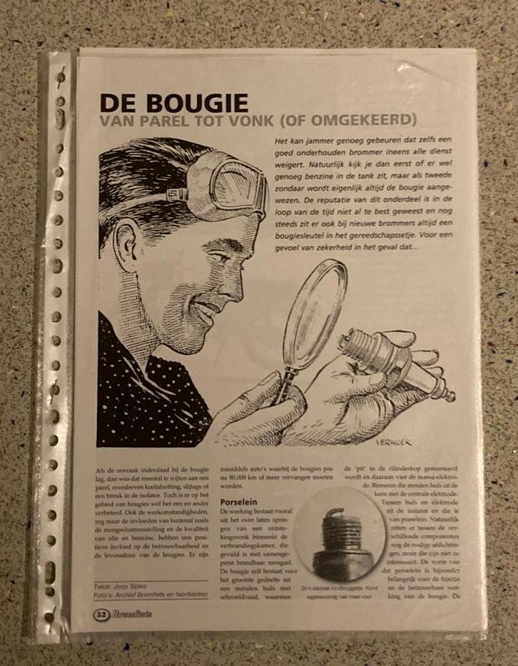 Unieke Map met documentatie Bromfiets Techniek de Bougie, Fietsen en Brommers, Handleidingen en Instructieboekjes, Verzenden