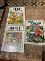 Lot de 3 livres collector vintage Heidi Tom Sawyer, Enlèvement ou Envoi, Utilisé