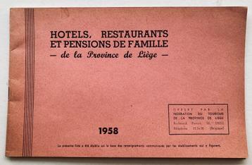 Fascicule 1958 : Hôtels, restaurants et pensions de Liège beschikbaar voor biedingen